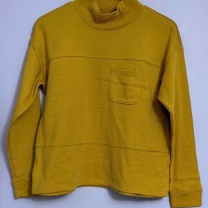 croft & barrow Mustard Yellow Pullover Sweatshirt